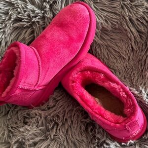 UGG Bright Pink Fleece Boots